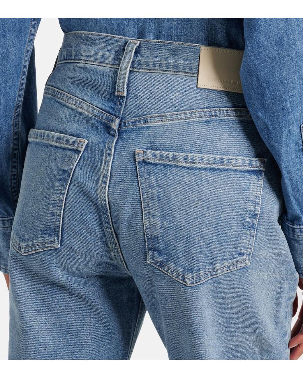Citizens of Humanity Blue Delfina Straight Jeans