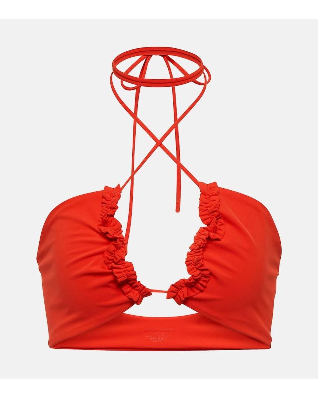 Magda Butrym Red Bandeau Bikini Top