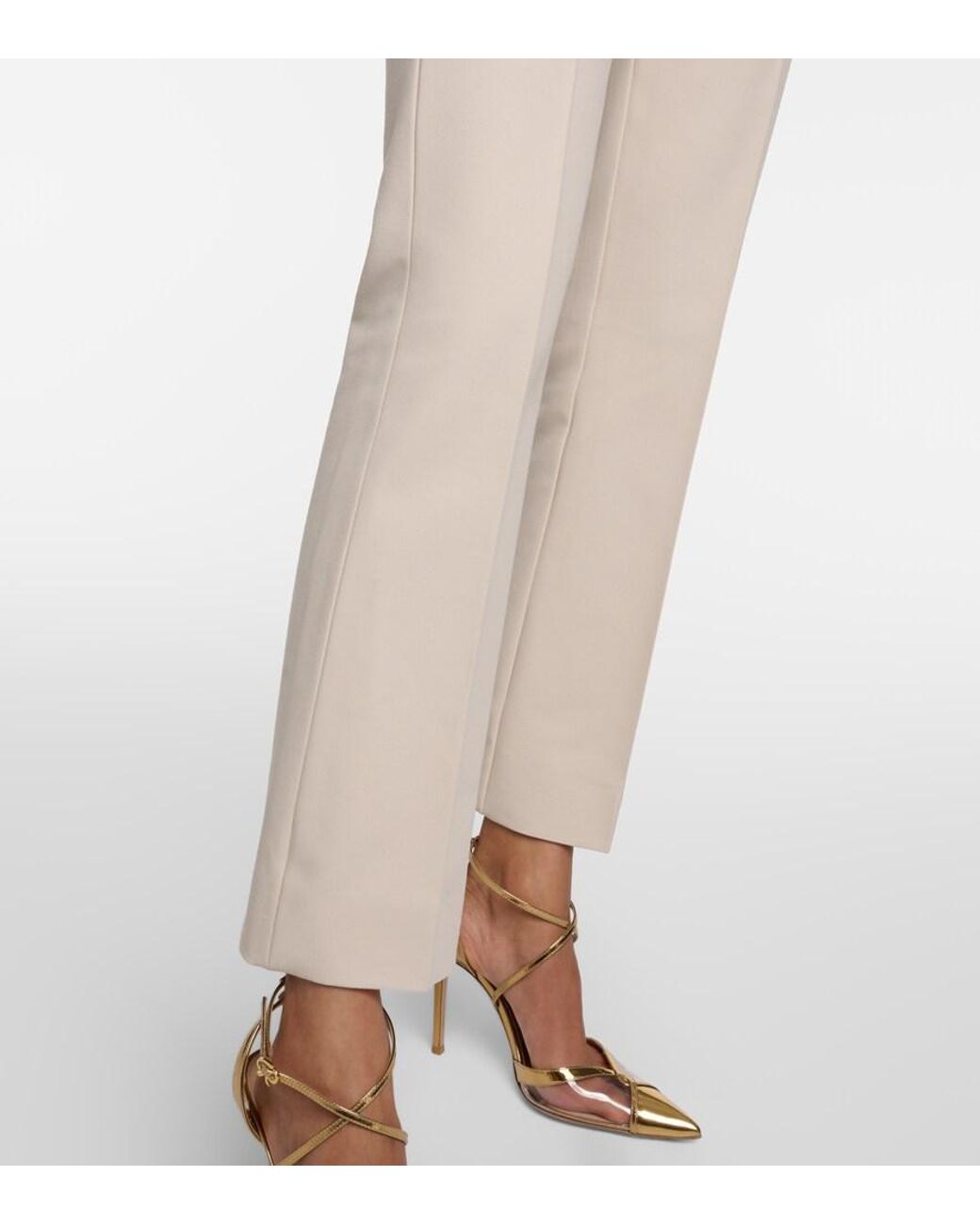 Max Mara Natural Fatina Cropped Straight Pants
