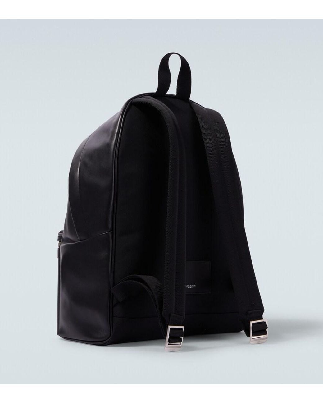 Saint Laurent Black City Leather Backpack for men