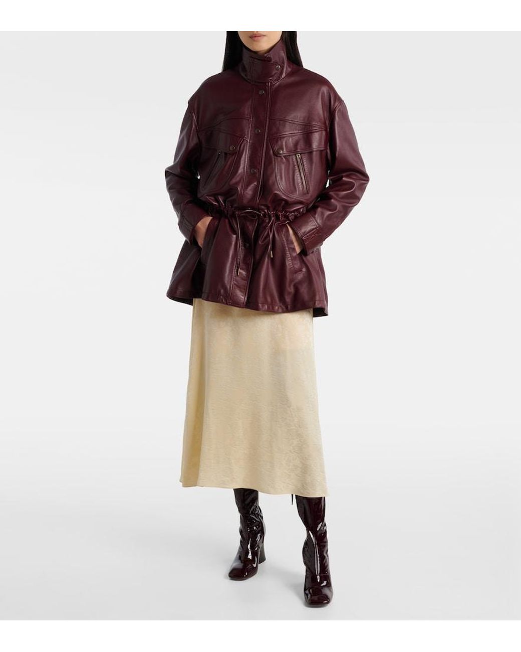 Chloé Red Leather Jacket