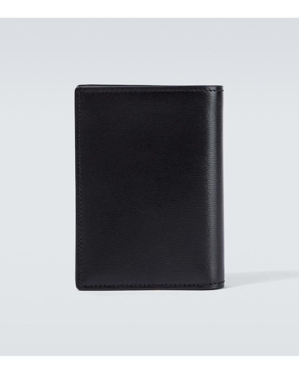 Saint Laurent Black Cassandre Leather Bifold Wallet for men