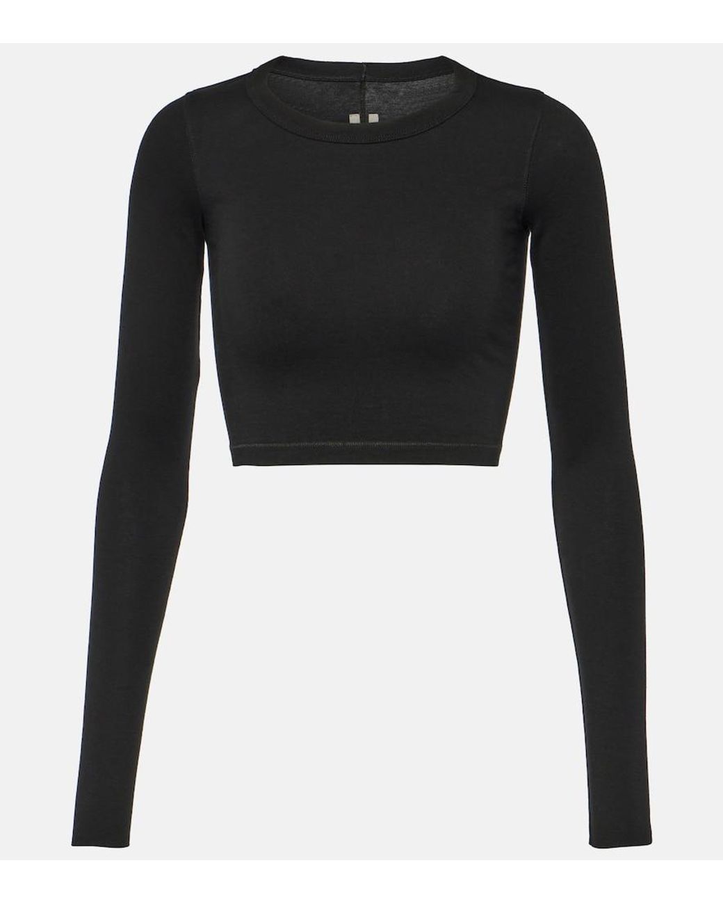 Crop Top De Algodon Rick Owens de color Black
