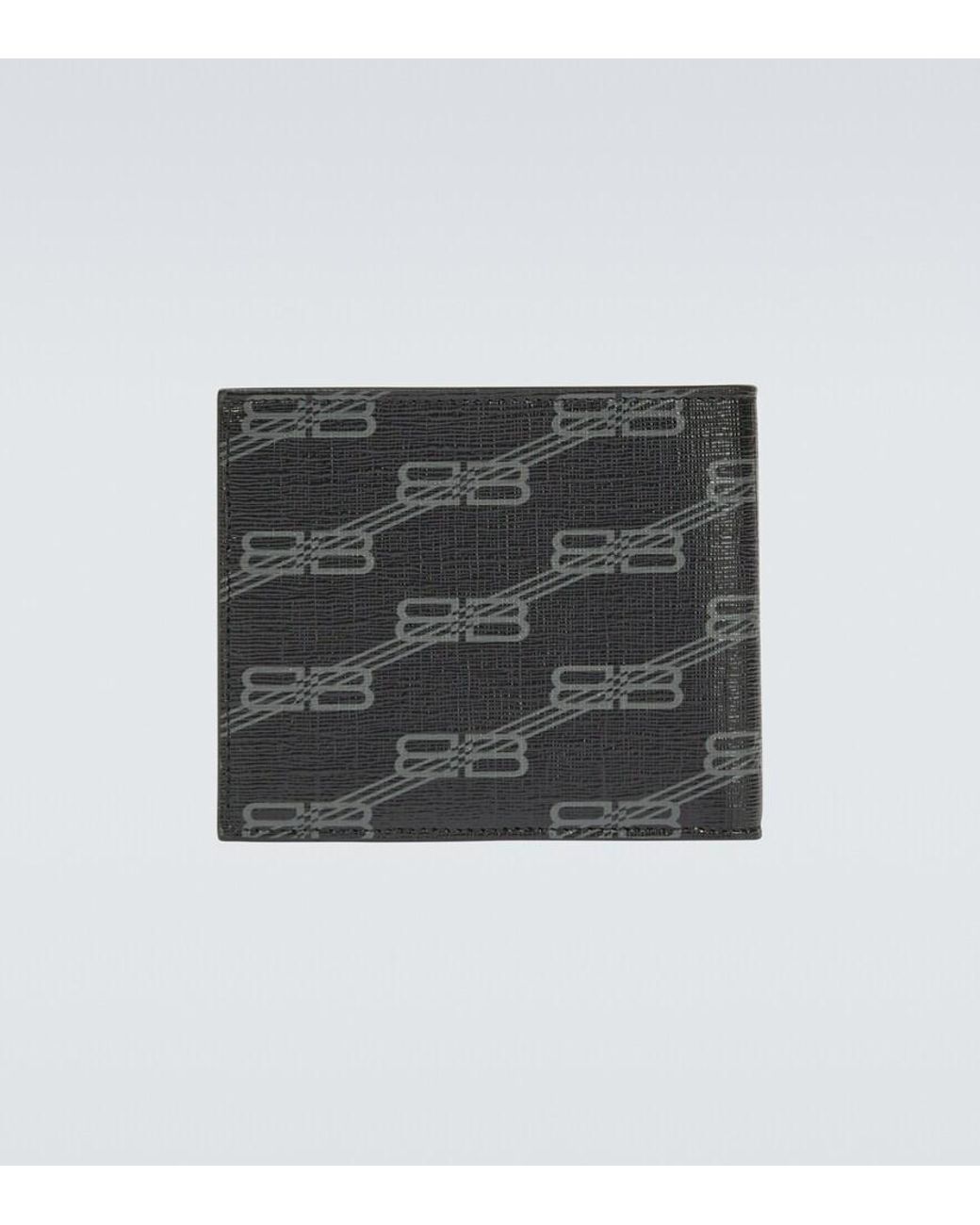 Balenciaga Black Bb Leather Wallet for men