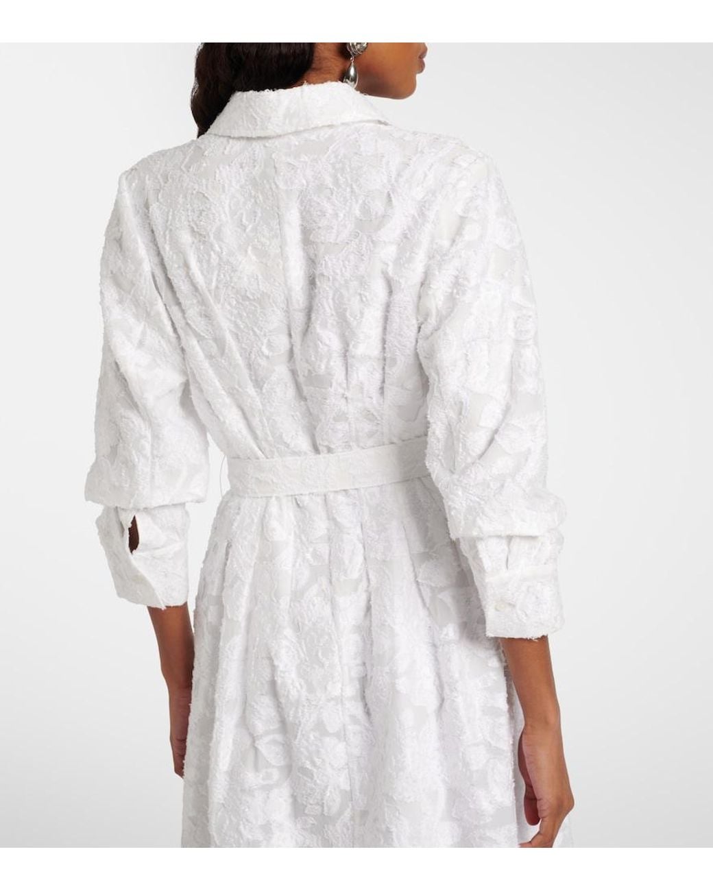 Jonathan Simkhai White Courtney Organza Jacquard Gown