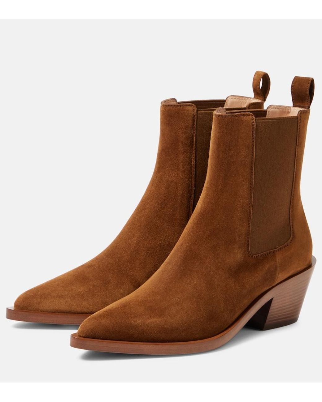 Gianvito Rossi Brown Wylie Suede Ankle Boots