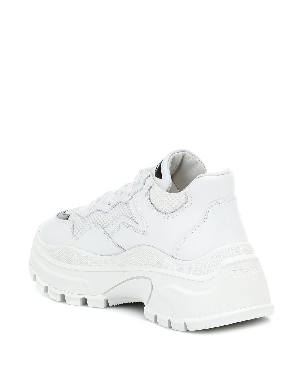 Prada Centaurus Leather Sneakers in White | Lyst