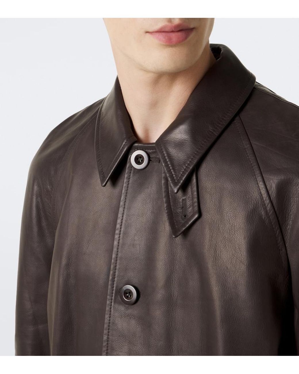 The Row Black Sitali Leather Car Coat for men