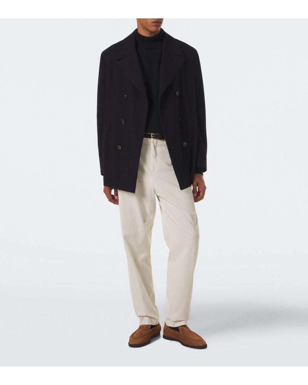 Canali Natural Cotton Corduroy Straight Pants for men