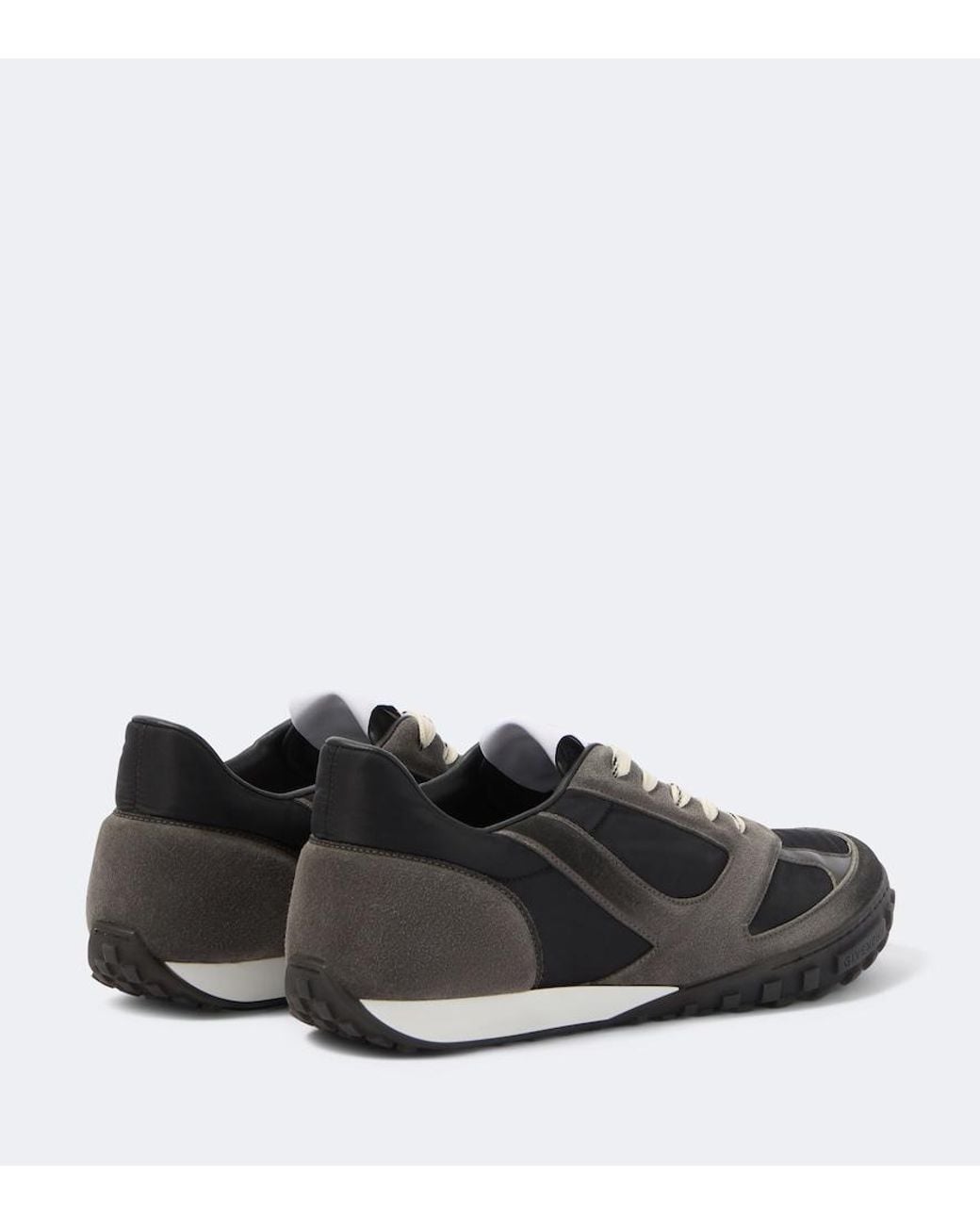 Givenchy Black Glide Suede-Trimmed Sneakers for men