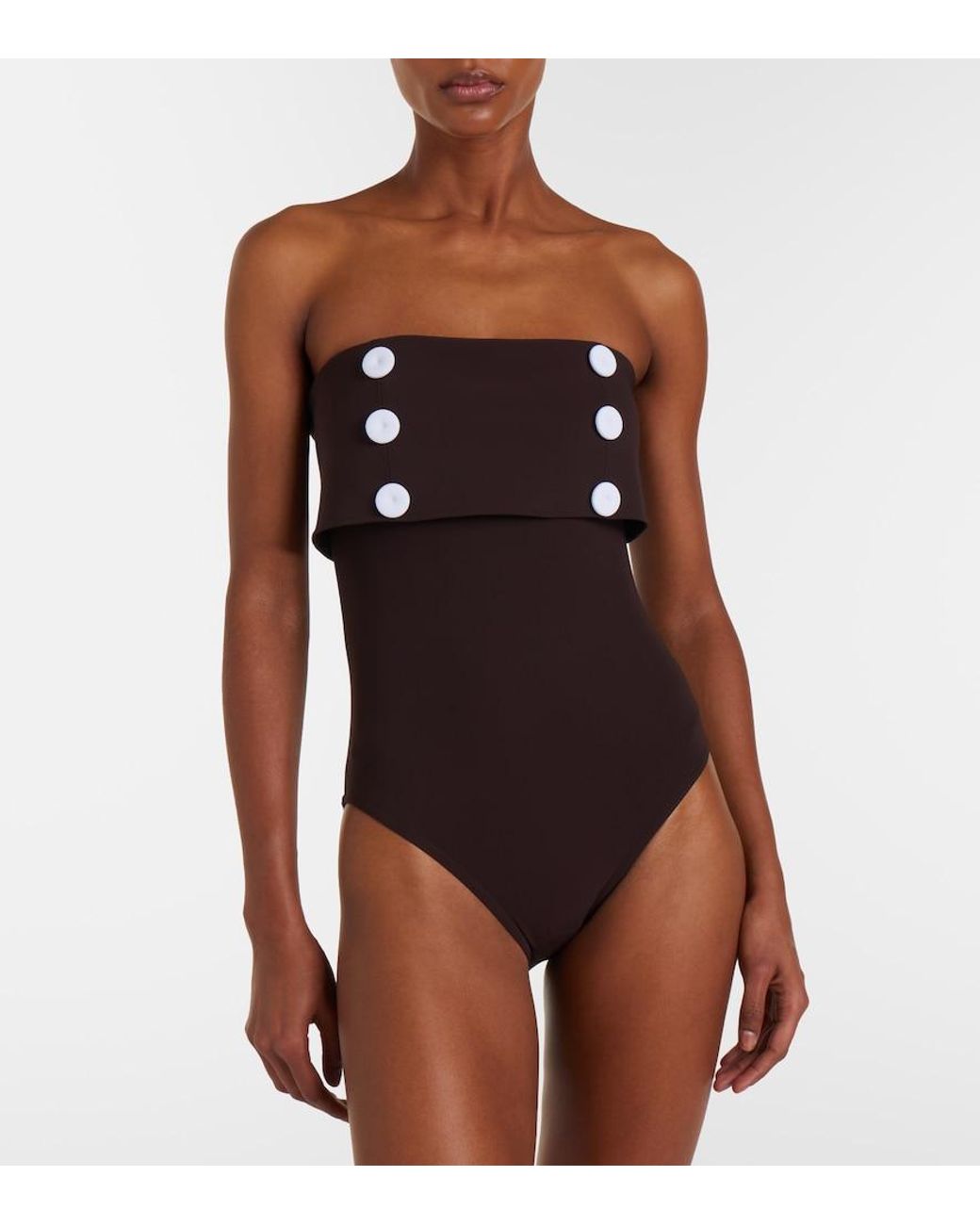 Karla Colletto Brown Billie Swimsuit