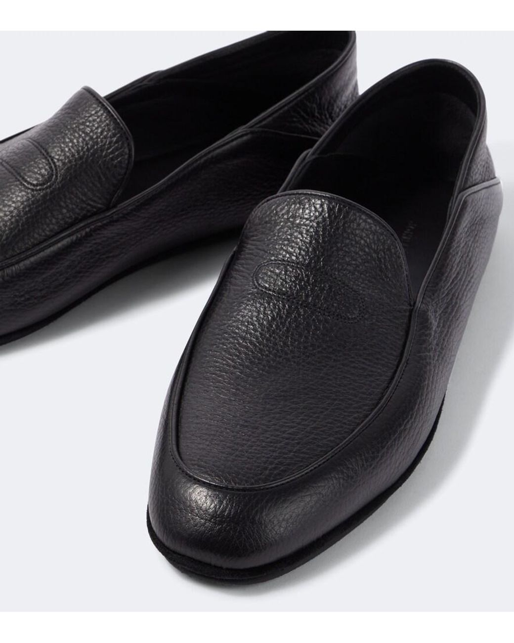 John Lobb Black Kingston Ii Leather Loafers for men