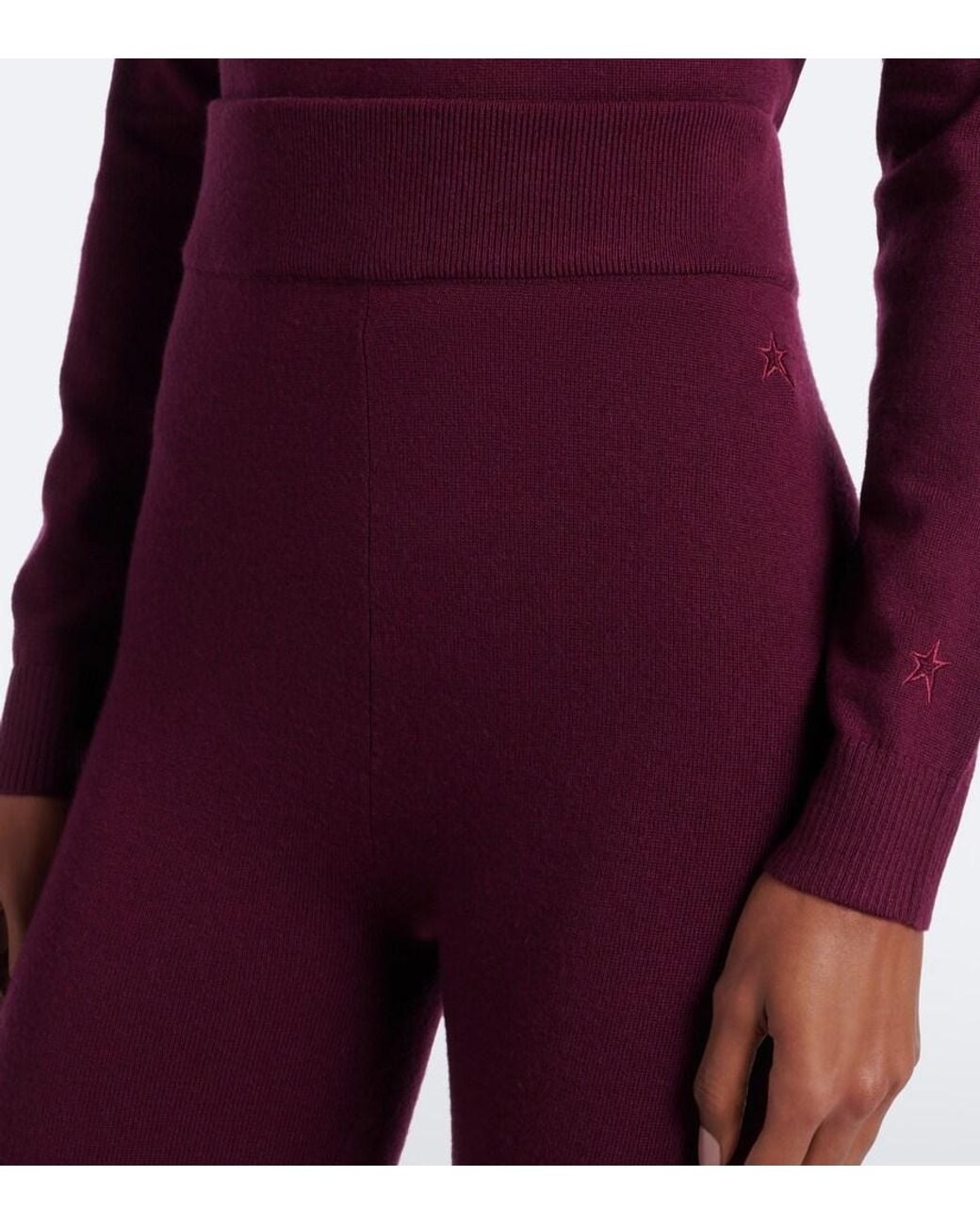 Perfect Moment Red Fair Isle Wool Leggings