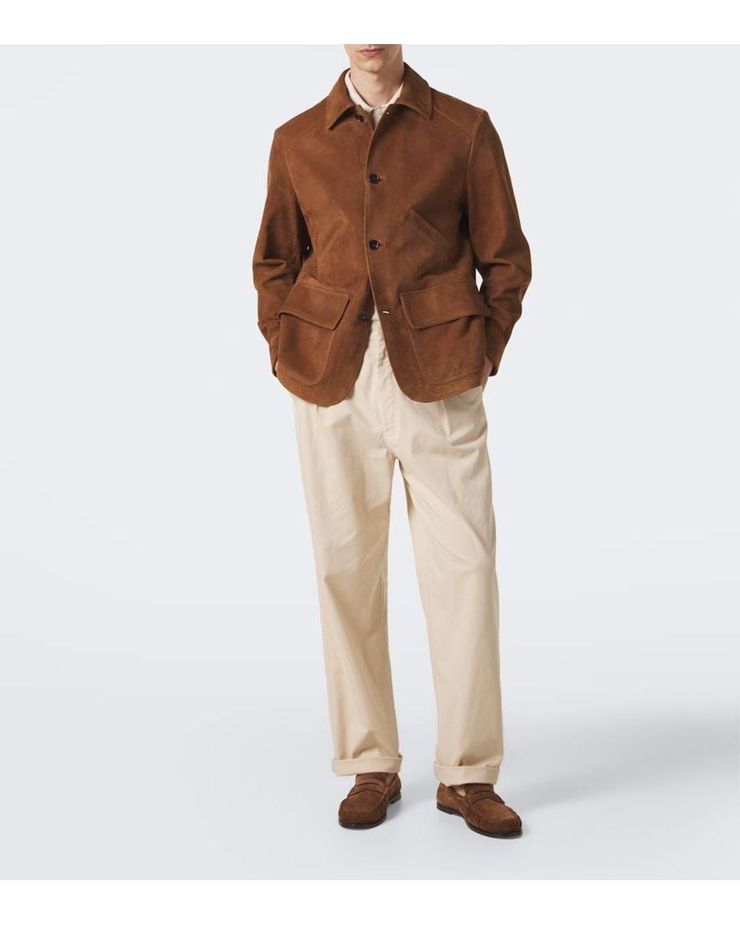Ralph Lauren Brown Suede Jacket for men