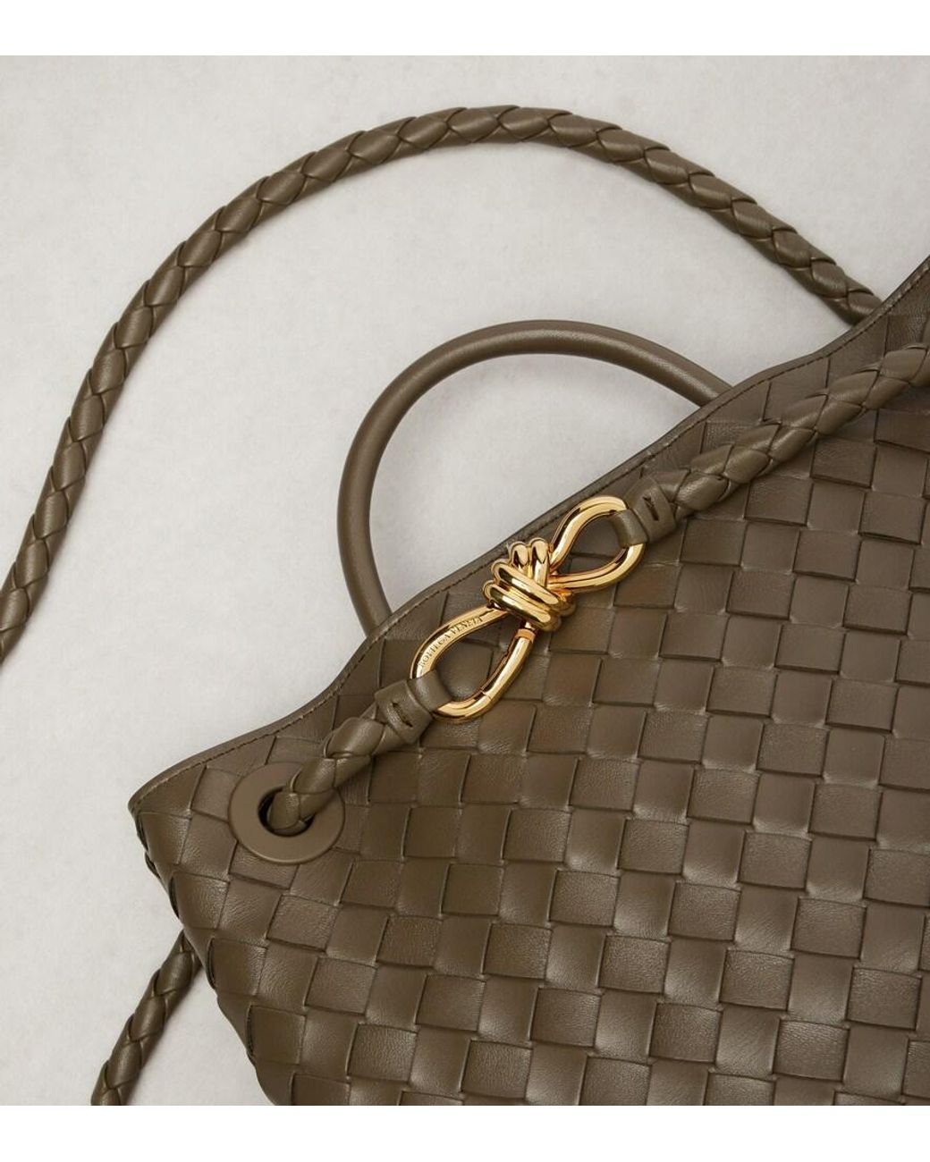 Bottega Veneta Metallic Tote Bag Andiamo Medium Aus Leder
