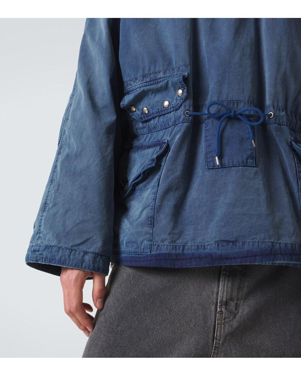 A.PRESSE Blue Cotton Jacket for men