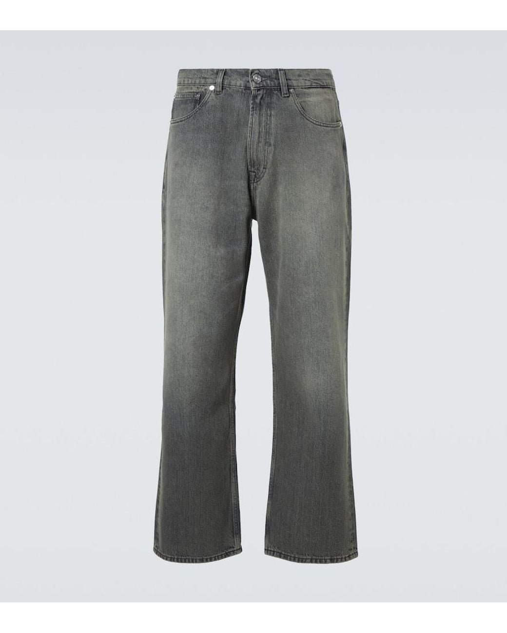 Our Legacy Gray Third Cut Faded Straight Jeans for men