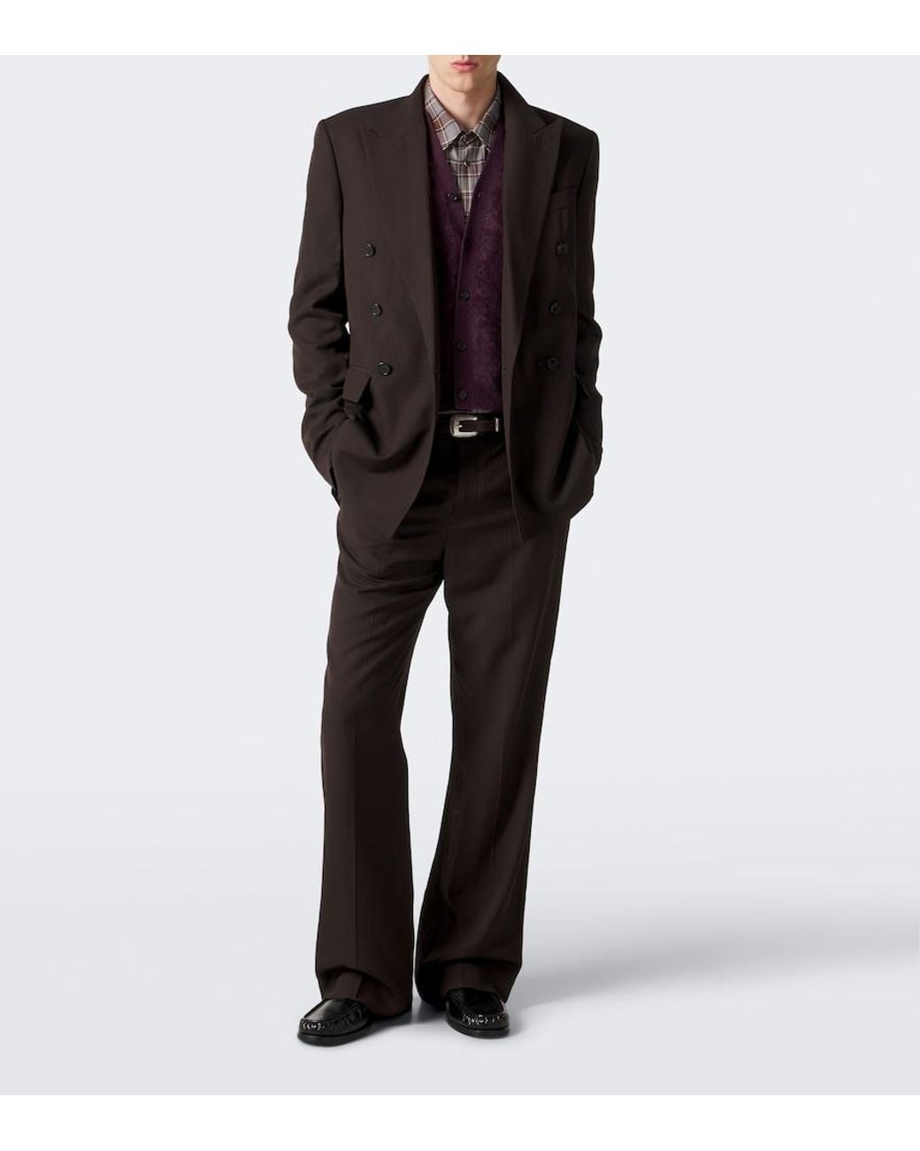 Acne Purple Cashmere Cardigan for men