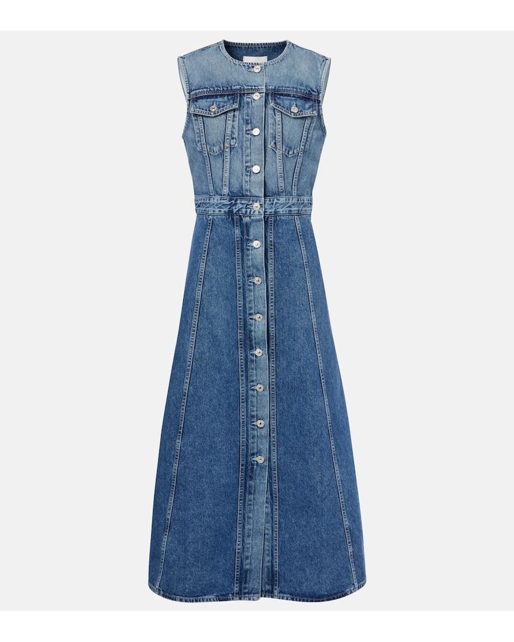 Citizens of Humanity Blue Idalene Denim Midi Dress