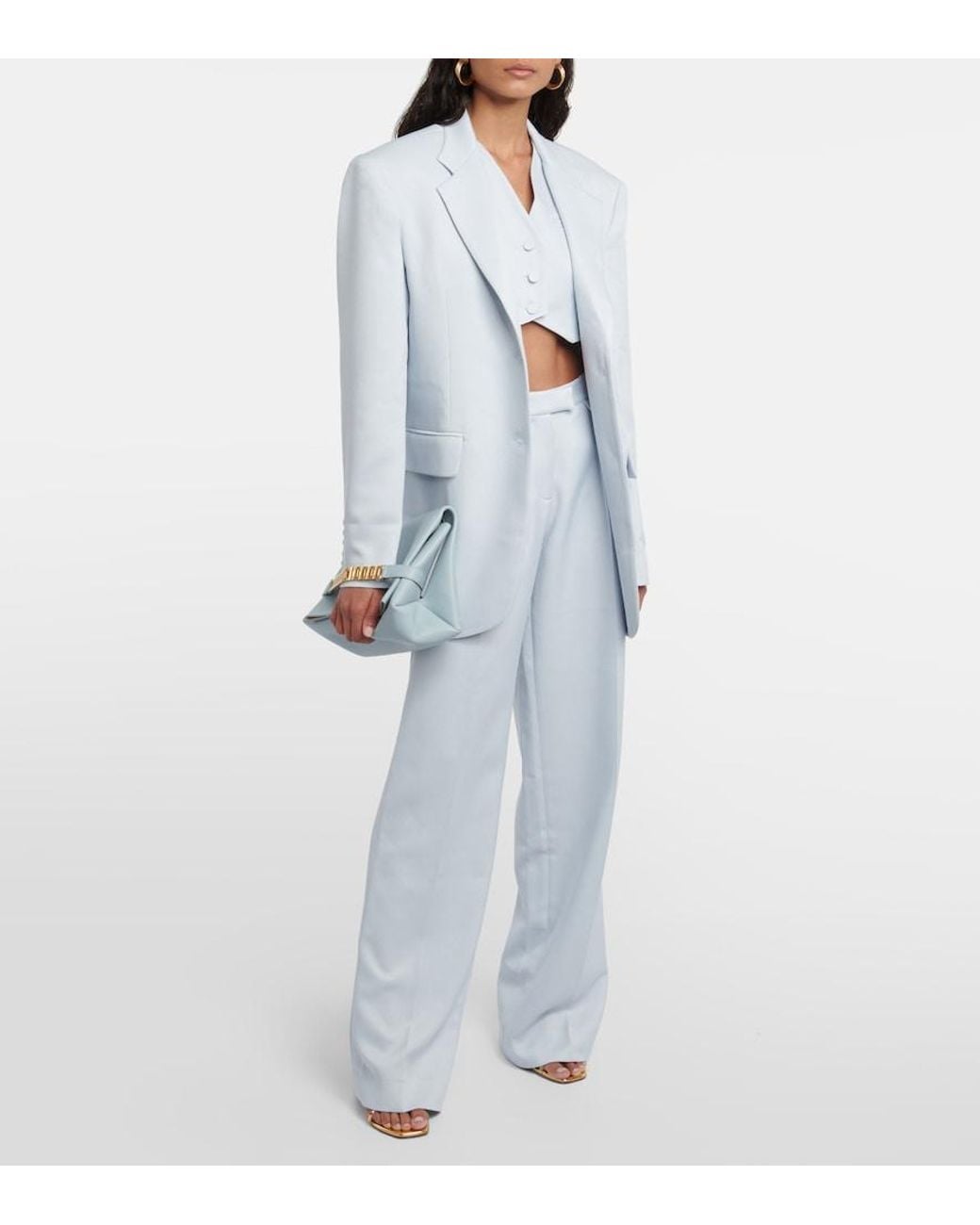 AYA MUSE Blue Auri Pleated Pants