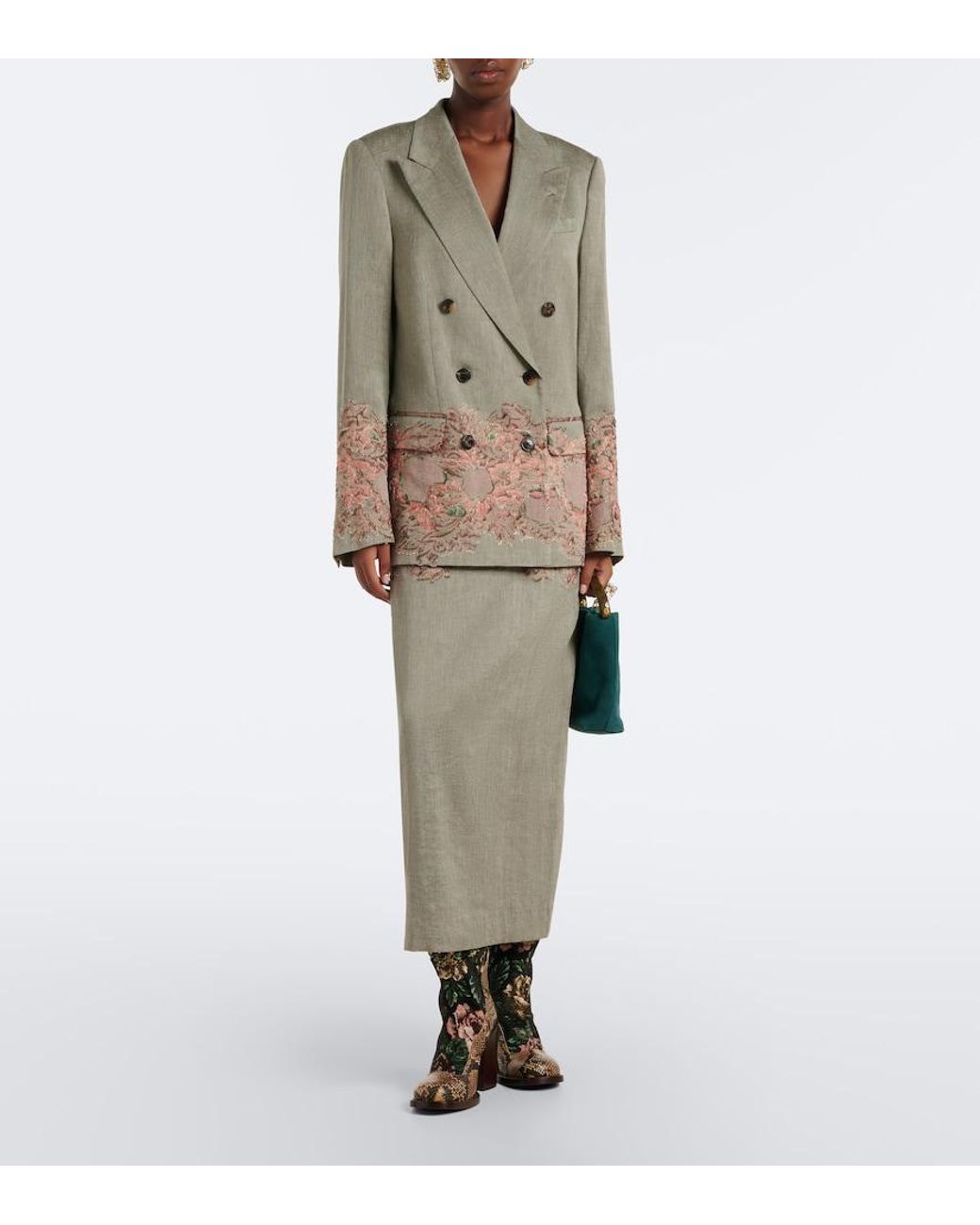 Dries Van Noten Multicolor Patchwork Leather Over-The-Knee Boots