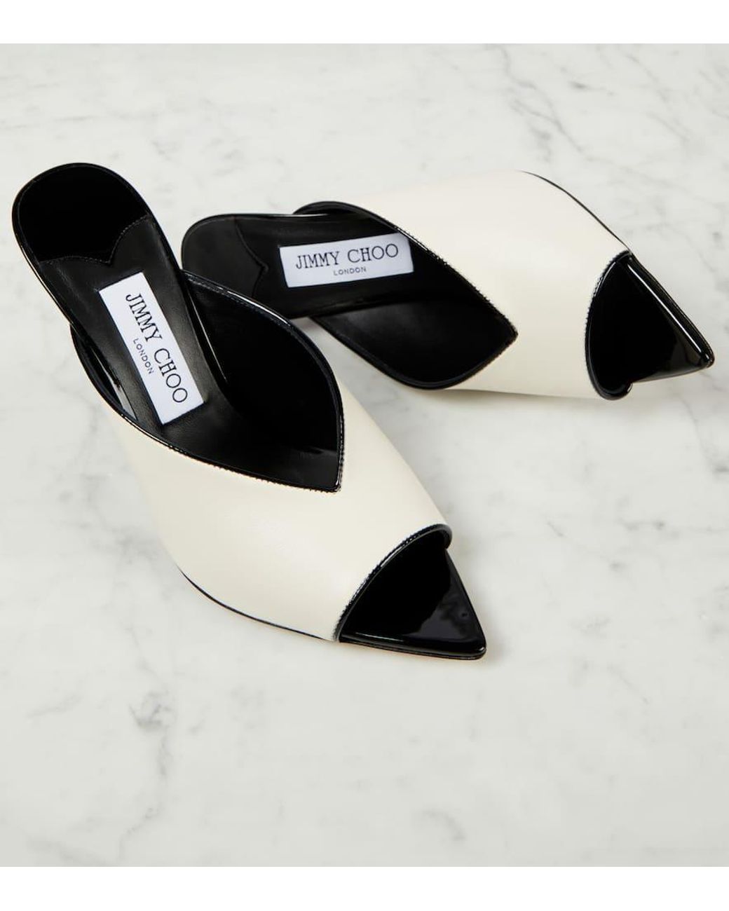 Jimmy Choo Maryanne 100 Leather Mules in Black | Lyst