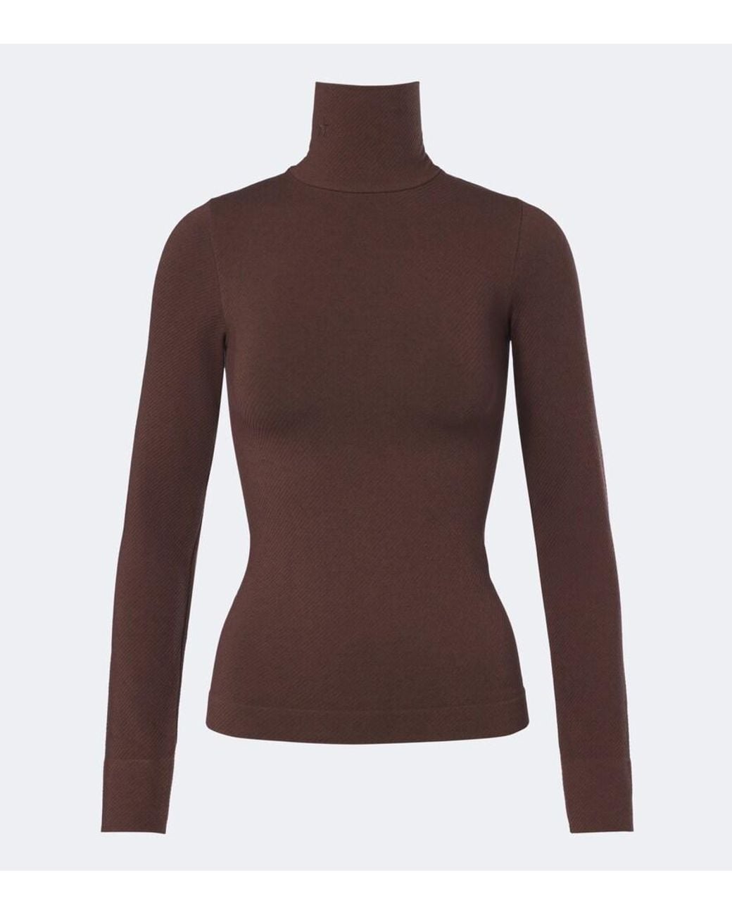 Perfect Moment Brown Turtleneck Ski Top