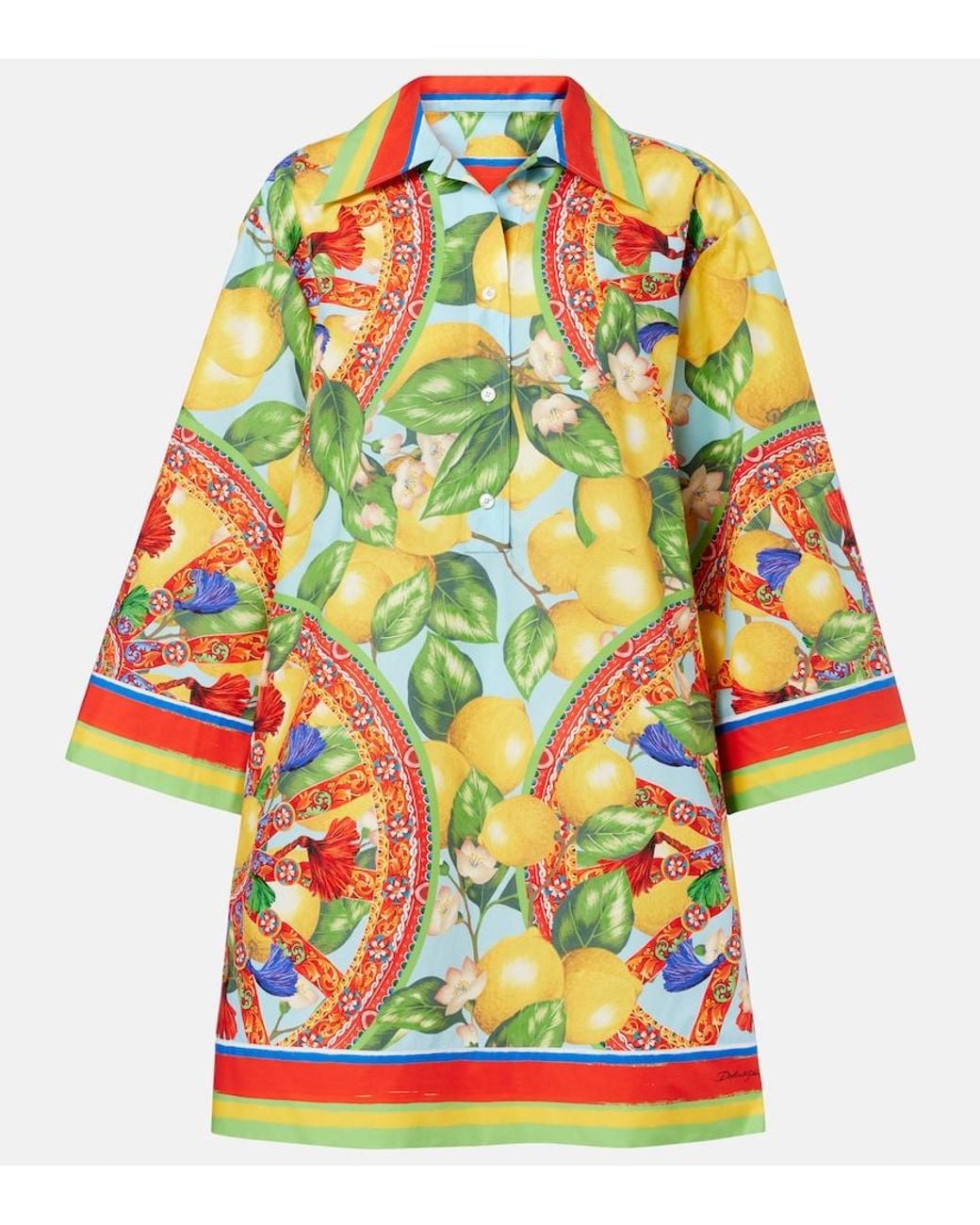 Dolce & Gabbana Multicolor Oversized Printed Shirt
