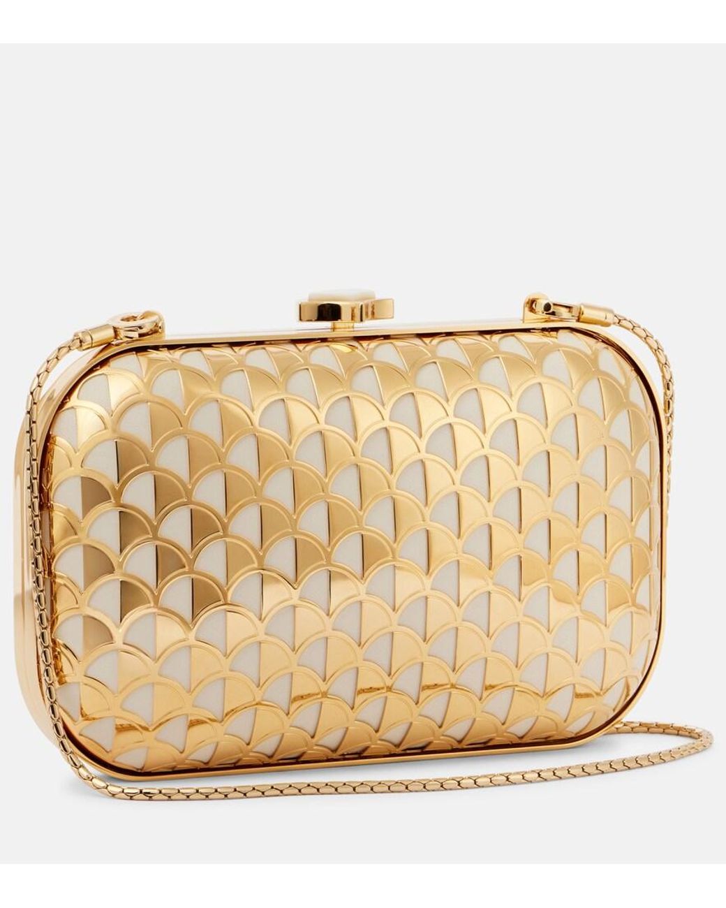 BVLGARI Natural Calla-Plated Clutch