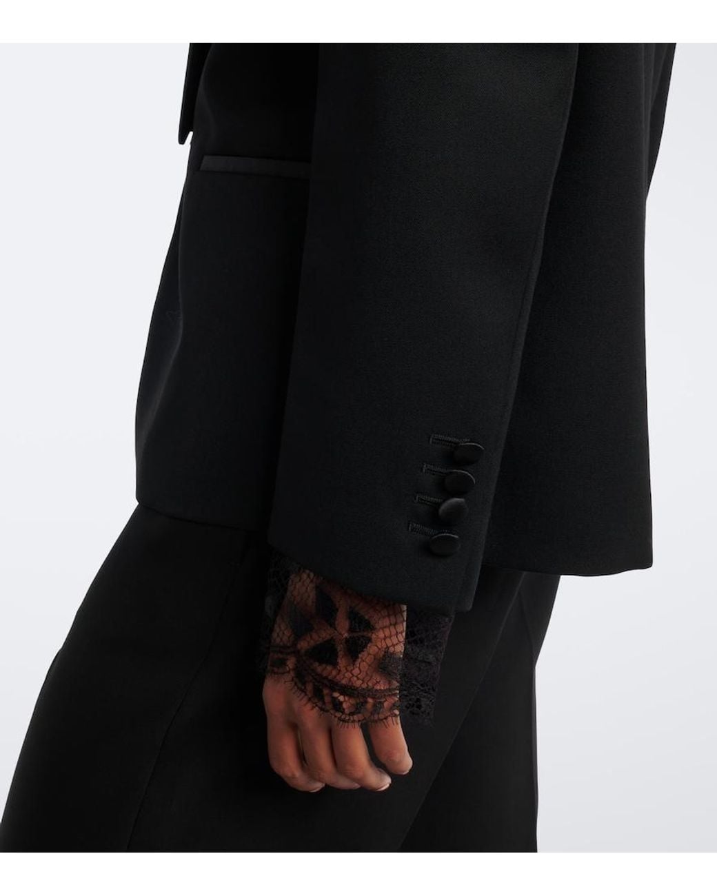 Fendi Black Virgin Wool Tuxedo Jacket
