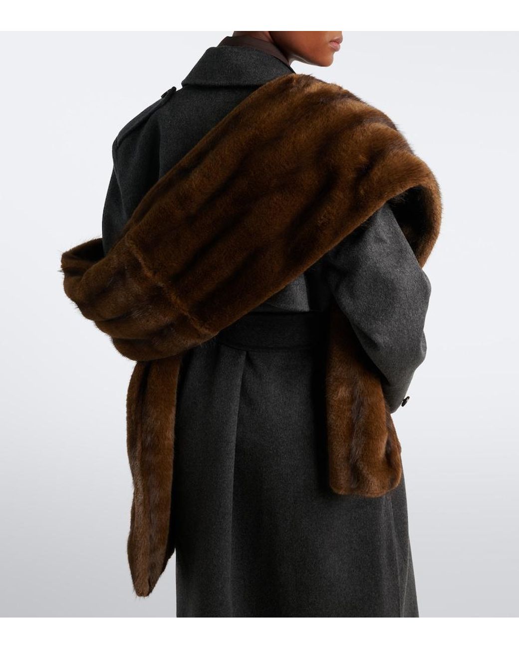 Frankie Shop Brown Ciasa Scarf