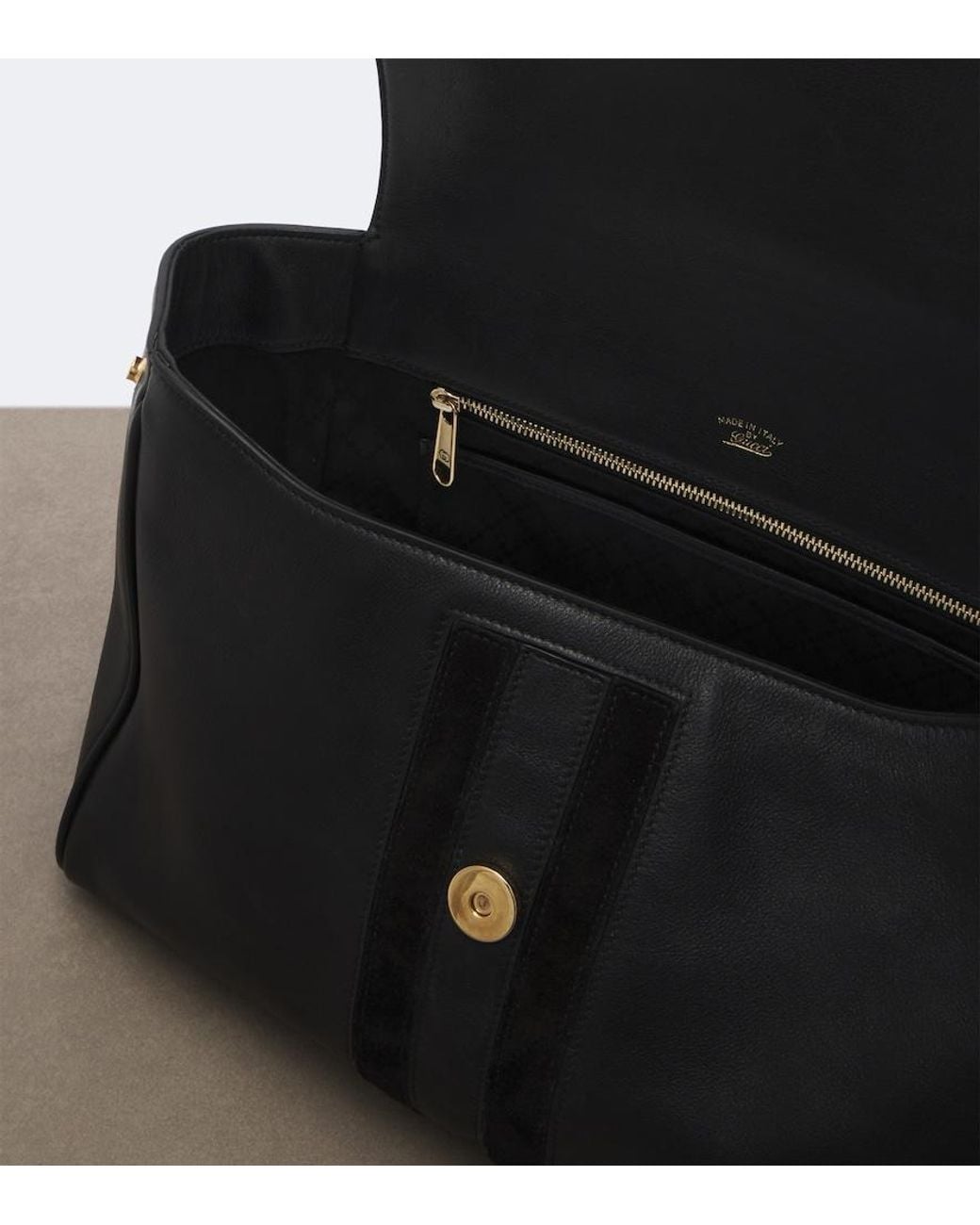 Gucci Black Paparazzo Leather Medium Shoulder Bag