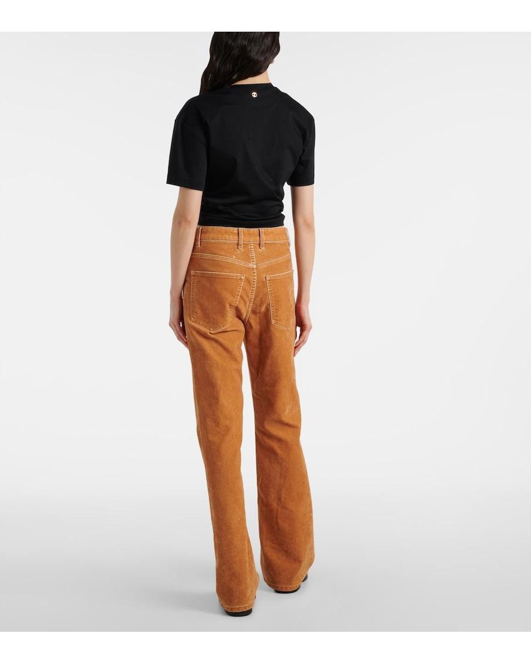 Rabanne Orange High-Rise Straight Jeans