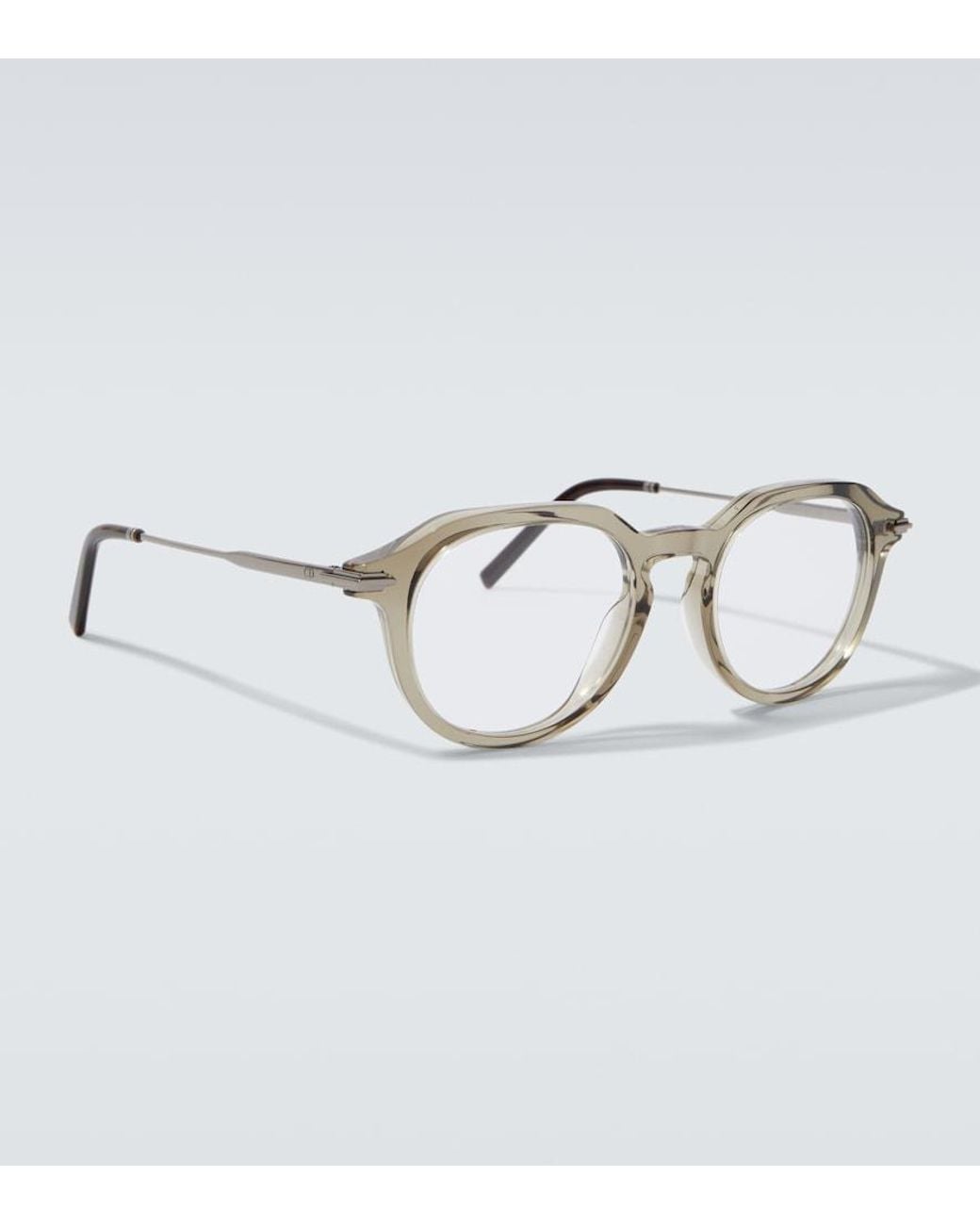Dior Metallic Diorblacksuito R10I Round Glasses for men
