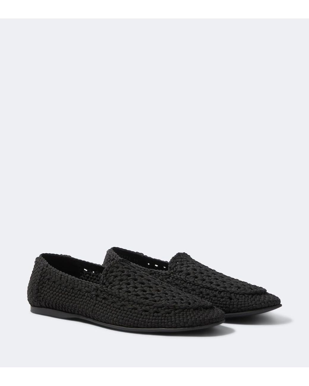 Dolce & Gabbana Black Woven Loafers for men