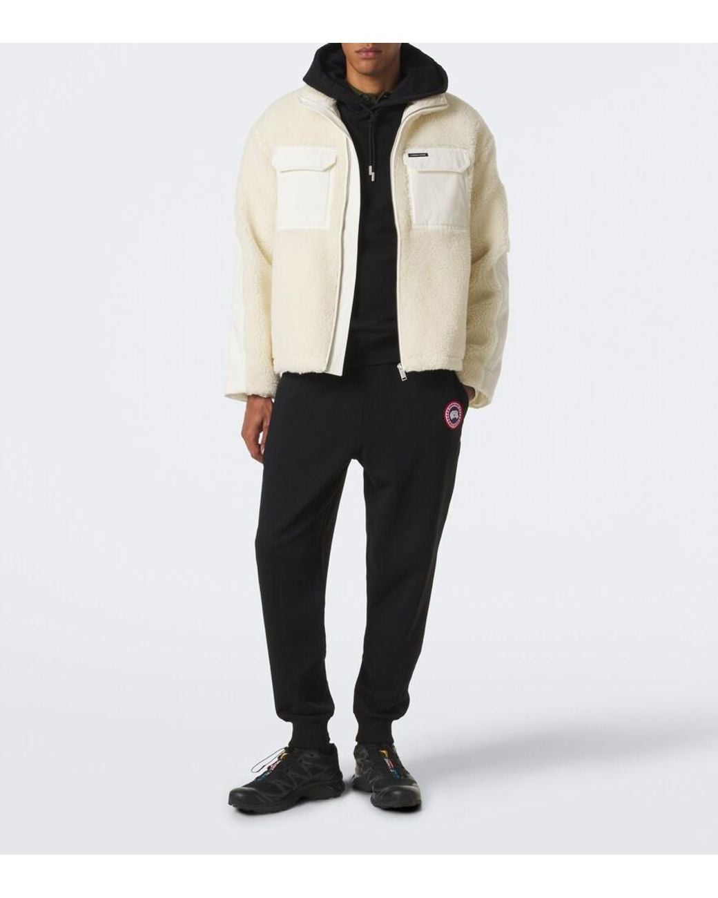 Canada Goose Black Loon Cotton Terry Sweatpants for men