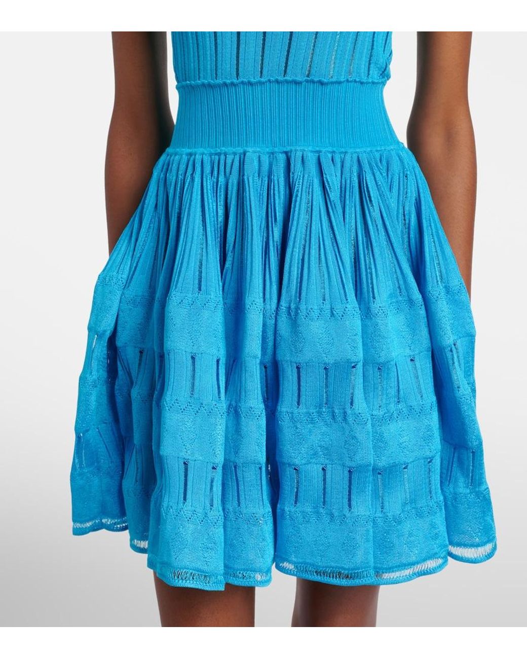 Alaïa Blue Knitted Minidress