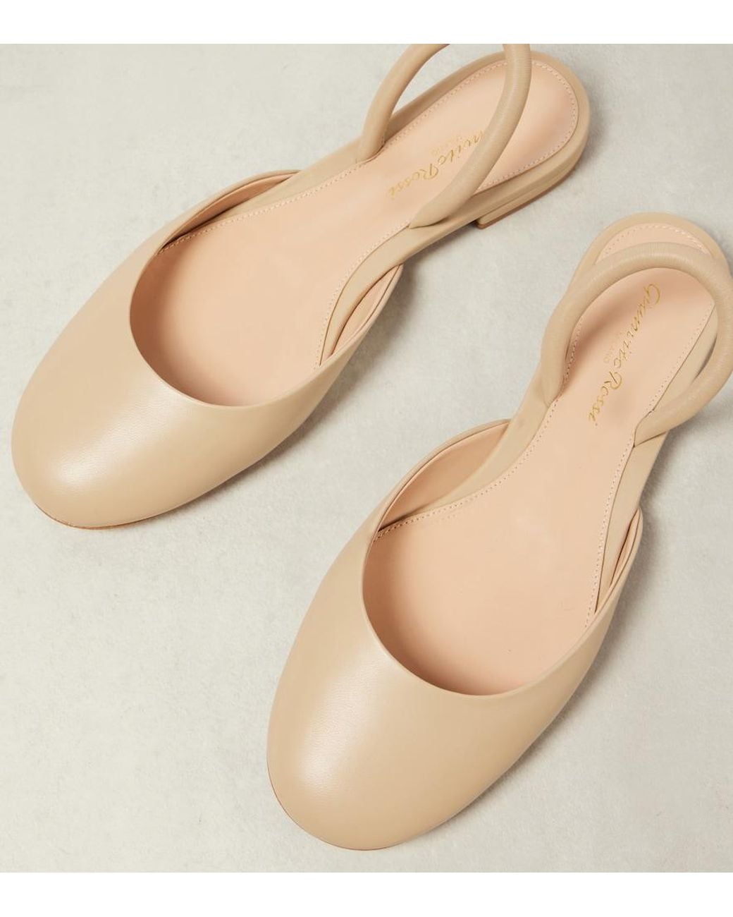 Gianvito Rossi Natural Leather Ballet Flats