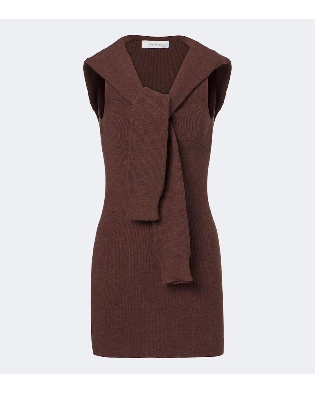 AYA MUSE Brown Vao Minidress