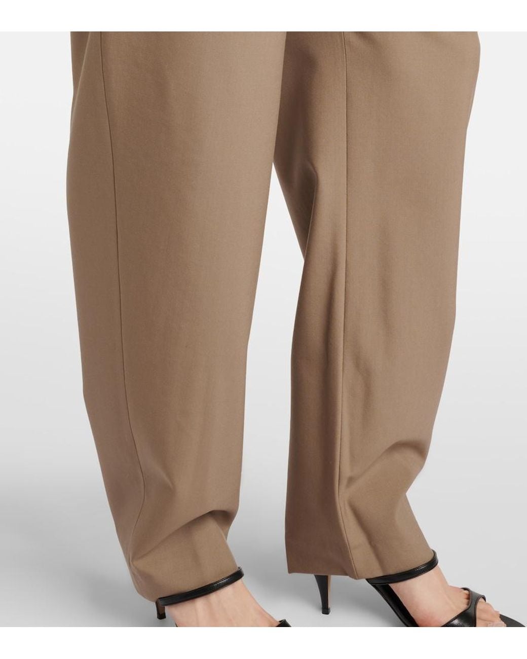 Rohe Natural High-Rise Virgin Wool Barrel-Leg Pants