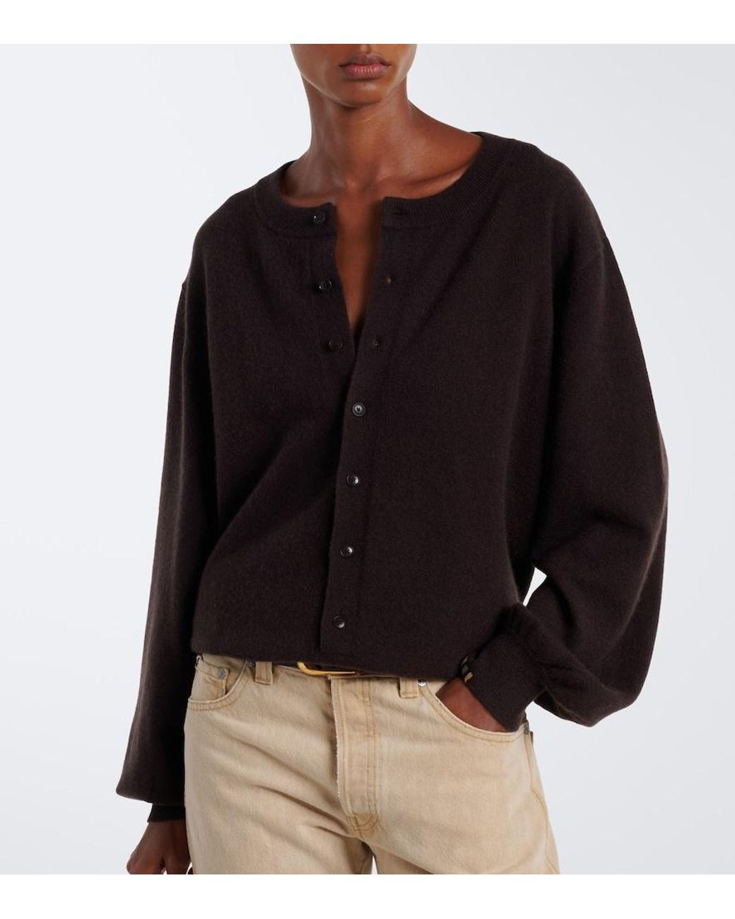 Extreme Cashmere Black N°280 Bi Cashmere-Blend Sweater