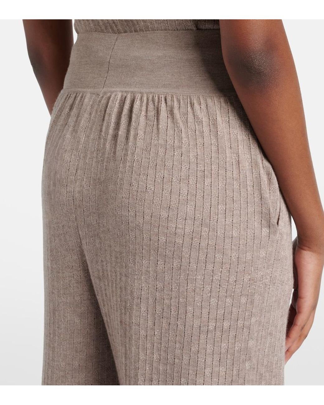 Loro Piana Gray Cashmere And Silk Tapered Pants