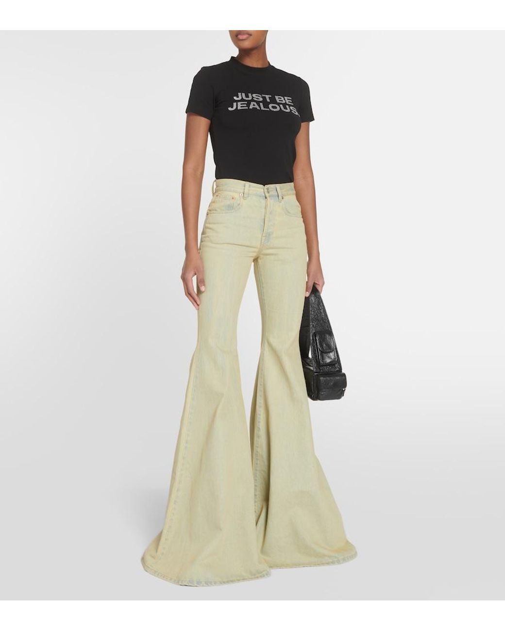 Vetements Green High-Rise Flared Jeans