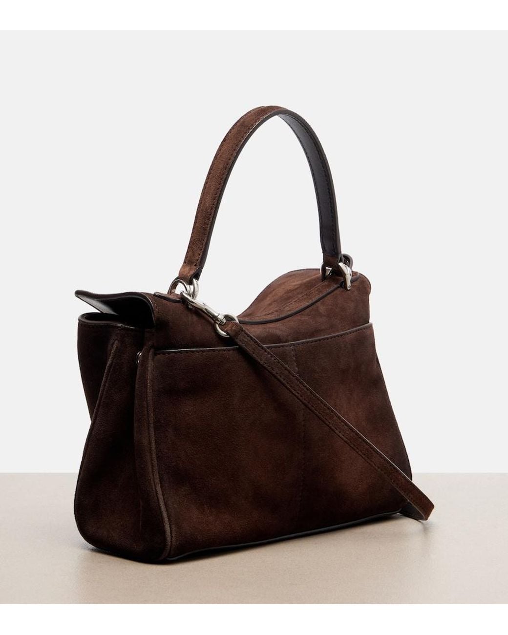 Balenciaga Brown Rodeo Mini Suede Top-Handle Bag