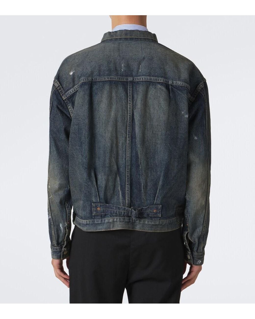 Junya Watanabe Blue Patchwork Denim Jacket for men