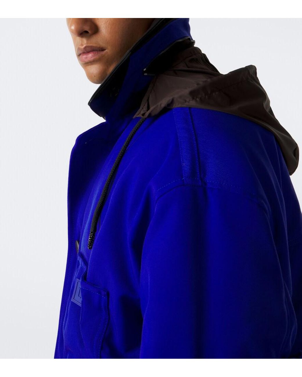 Loewe Purple Layered Leather-Trimmed Jacket for men