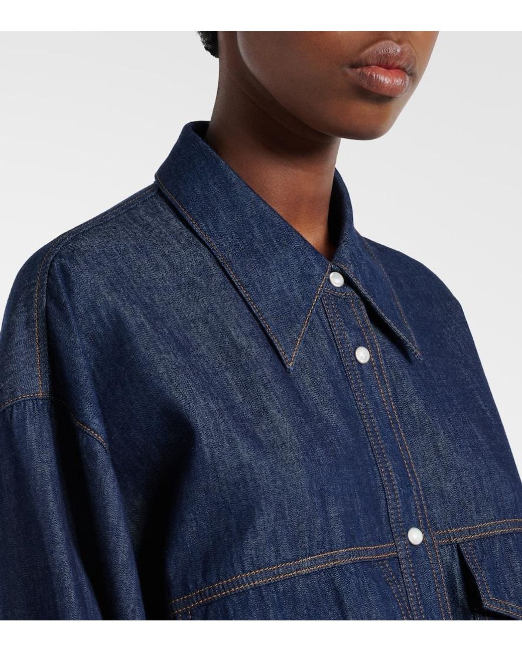 Khaite Blue Chemise Christensen En Denim Shirt
