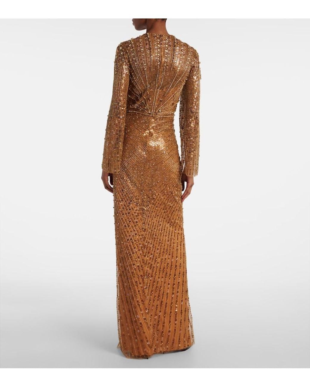Jenny Packham Brown Anja Embellished Gown