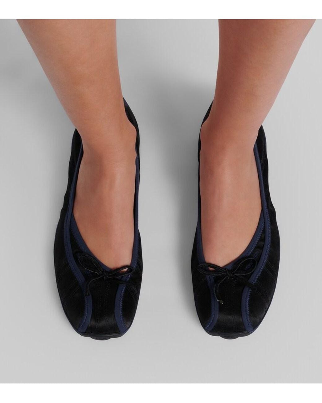 Balenciaga Blue Ballet Canvas Ballet Flats