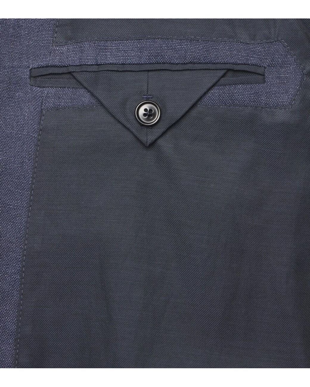 Zegna Blue Il Conte Linen Jacket for men